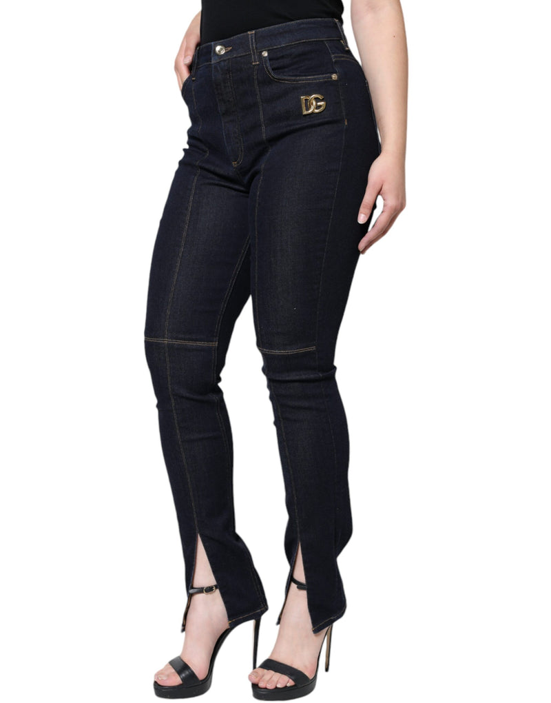 Black Cotton Blend Skinny Denim Jeans Dolce & Gabbana