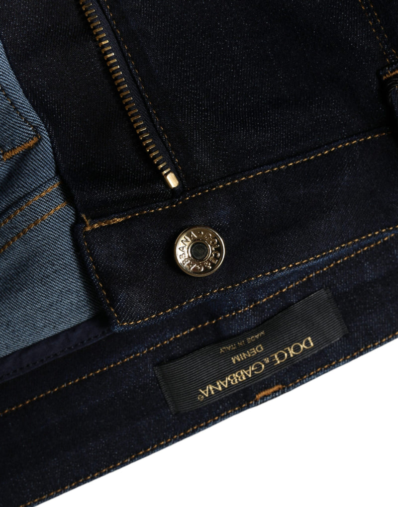 Black Cotton Blend Skinny Denim Jeans Dolce & Gabbana