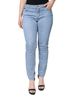 Blue Pretty Slim Fit Cotton Denim Jeans Dolce & Gabbana