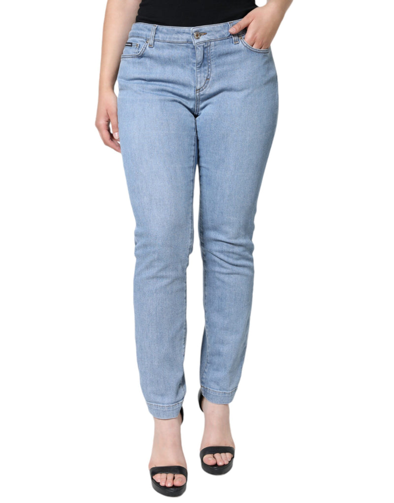 Blue Pretty Slim Fit Cotton Denim Jeans Dolce & Gabbana