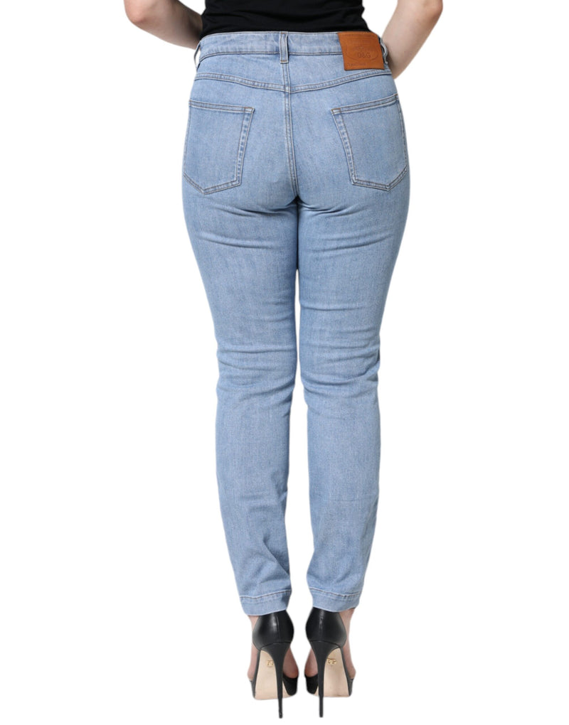 Blue Pretty Slim Fit Cotton Denim Jeans Dolce & Gabbana