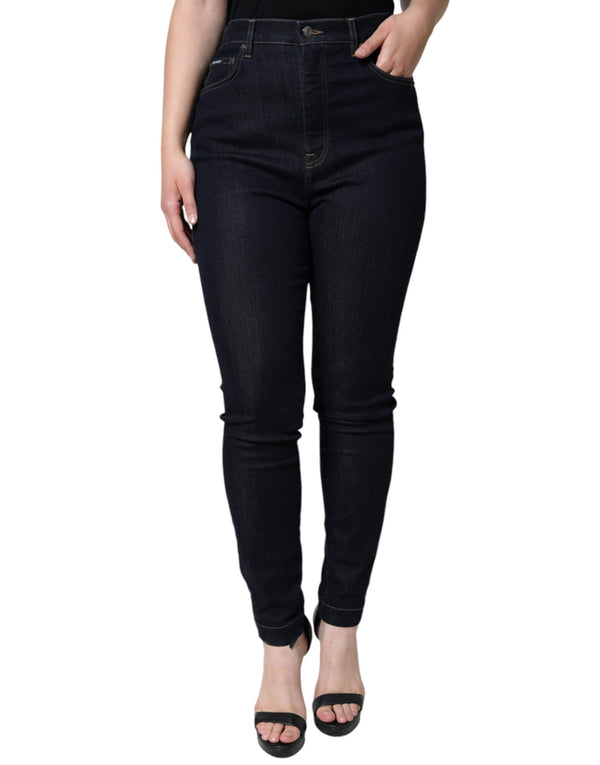 Black GRACE High Waist Skinny Denim Jeans Dolce & Gabbana