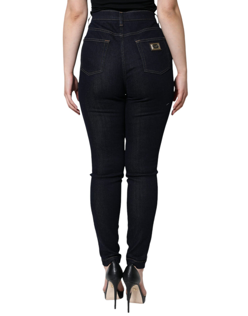 Black GRACE High Waist Skinny Denim Jeans Dolce & Gabbana