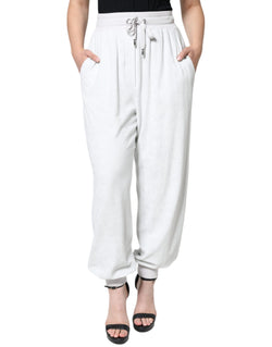 White Nylon Jogger Sweatpants Pants Dolce & Gabbana