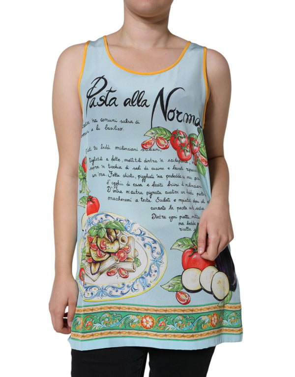 Multicolor Pasta Alla Norma Print Tank Top Dolce & Gabbana