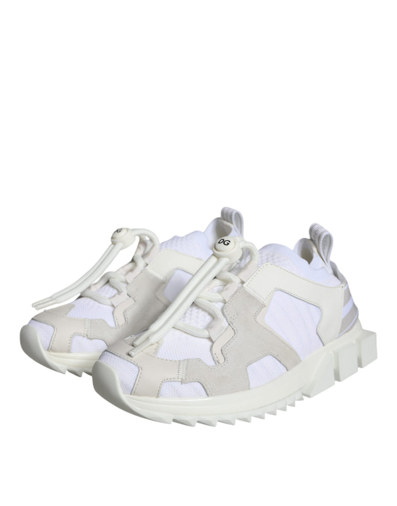 White Mesh Sorrento Trekking Sneakers Shoes Dolce & Gabbana