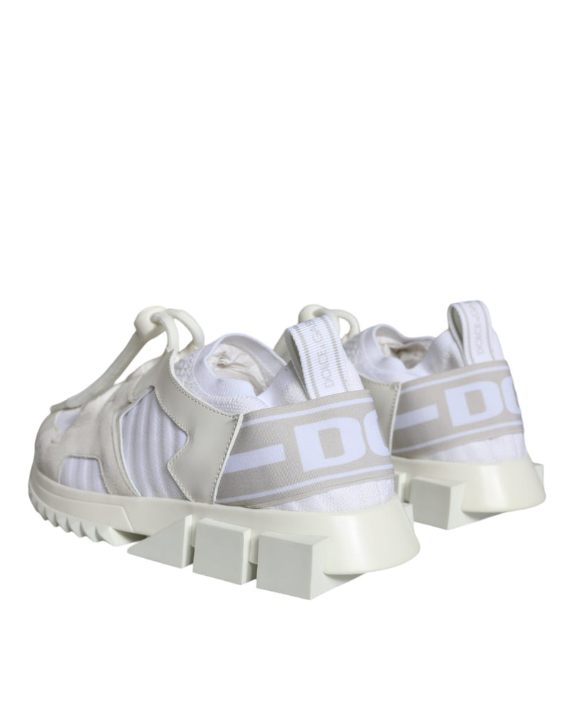 White Mesh Sorrento Trekking Sneakers Shoes Dolce & Gabbana