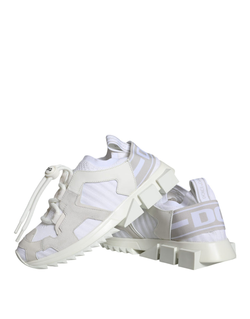 White Mesh Sorrento Trekking Sneakers Shoes Dolce & Gabbana