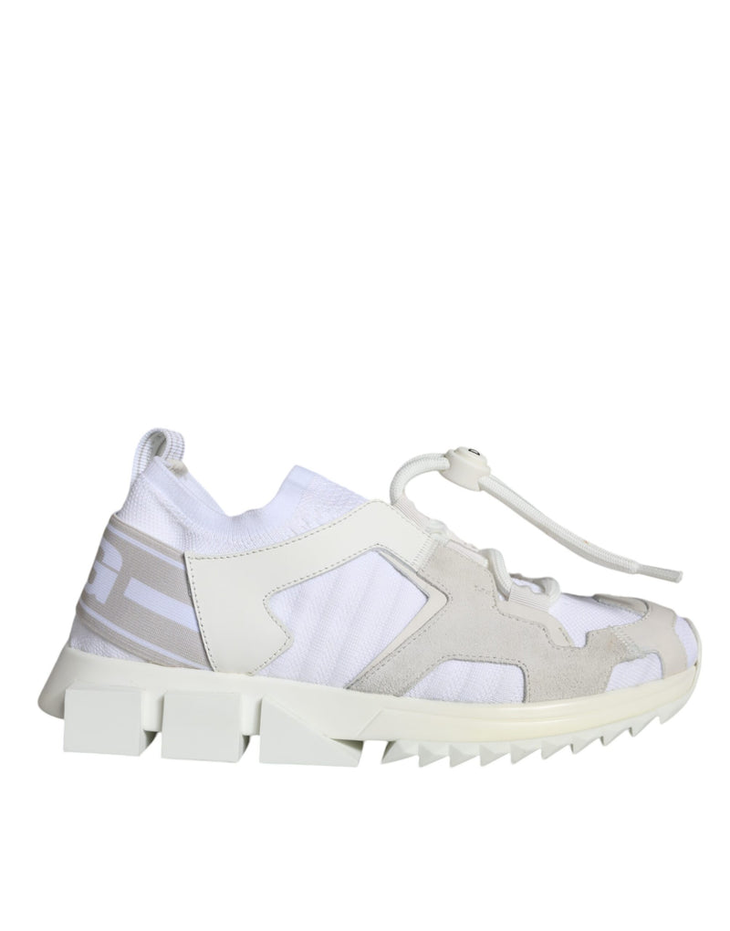 White Mesh Sorrento Trekking Sneakers Shoes Dolce & Gabbana