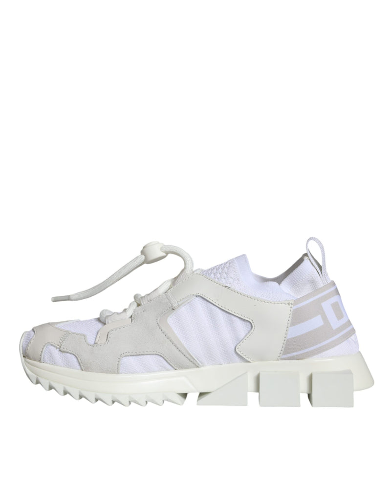 White Mesh Sorrento Trekking Sneakers Shoes Dolce & Gabbana