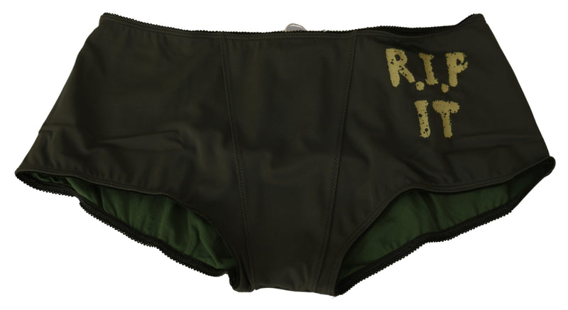 Olive Green Briefs Women's Boxer Lingerie Underwear John Galliano