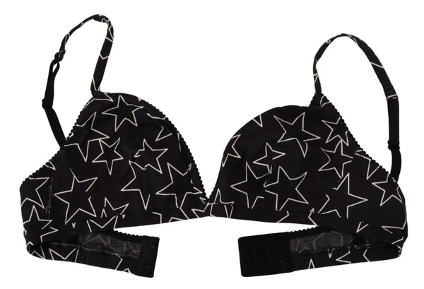 Black Millennials Star Non Wire Cotton Bra Underwear Dolce & Gabbana