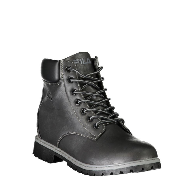 Black Polyester Men Boot Fila