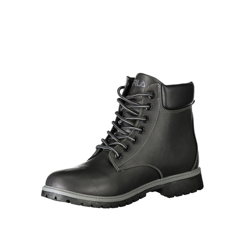 Black Polyester Men Boot Fila