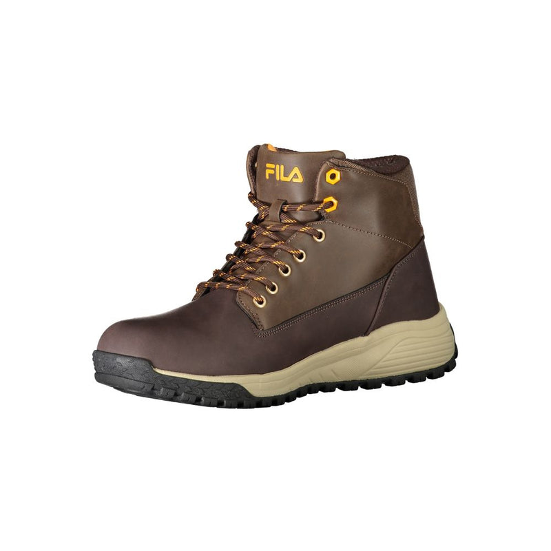 Brown Polyester Men Boot Fila