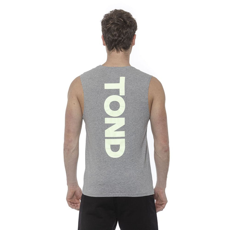 Gray Cotton Men Tank Top Tond