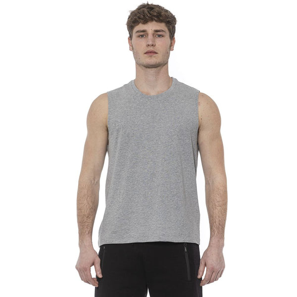 Gray Cotton Men Tank Top Tond
