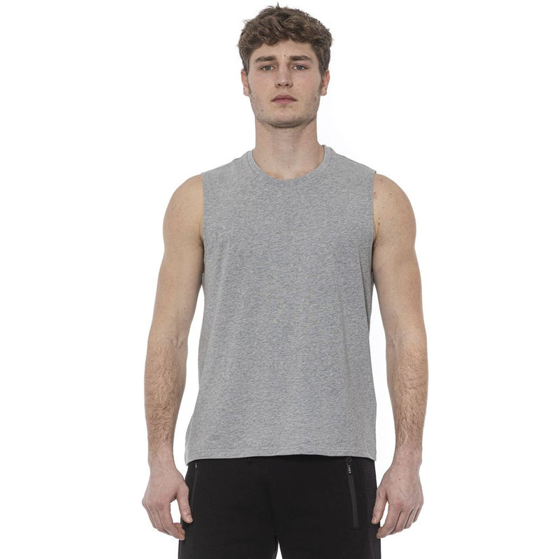 Gray Cotton Men Tank Top Tond