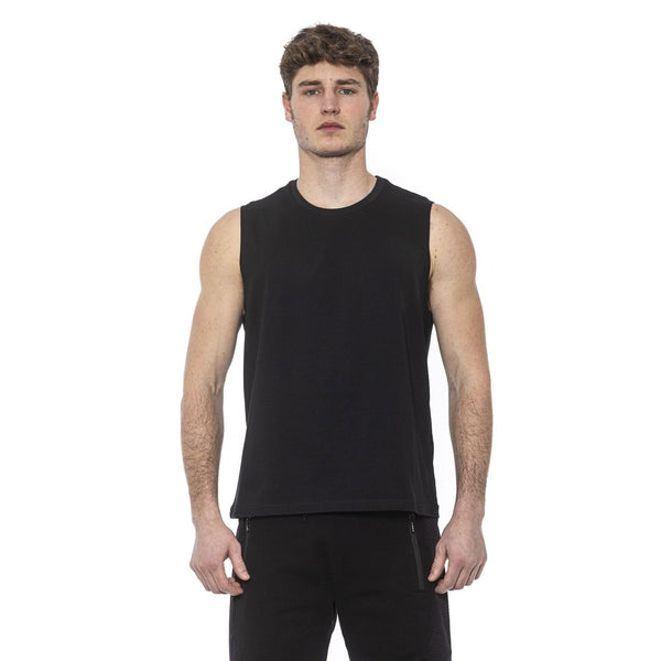 Black Cotton Men's Tank Top Tond