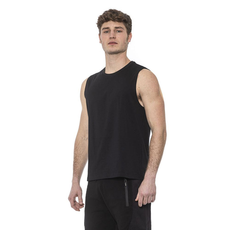 Black Cotton Men's Tank Top Tond