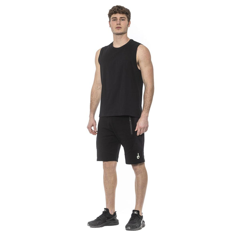 Black Cotton Men's Tank Top Tond