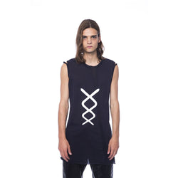 Black Cotton Men Tank Top Nicolo Tonetto