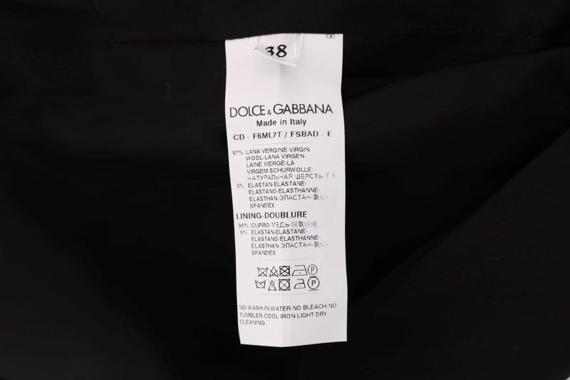 Elegant Polka Dot Wool Blend Dress Dolce & Gabbana