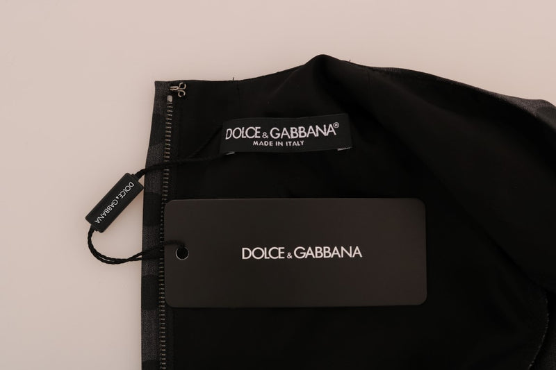 Elegant Polka Dot Wool Blend Dress Dolce & Gabbana