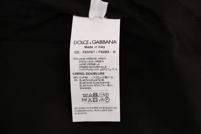 Chic Sleeveless Polka Dotted Wool Dress Dolce & Gabbana