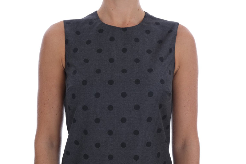 Chic Sleeveless Polka Dot Wool Dress Dolce & Gabbana