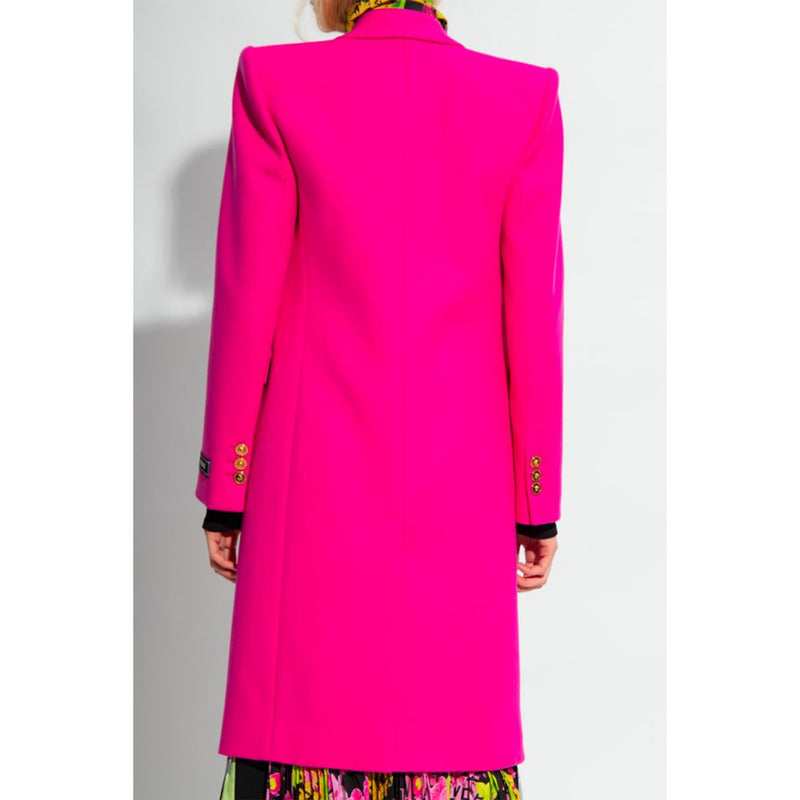 Fuchsia Viscose Jackets & Coat Versace