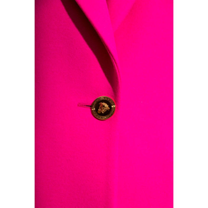 Fuchsia Viscose Jackets & Coat Versace