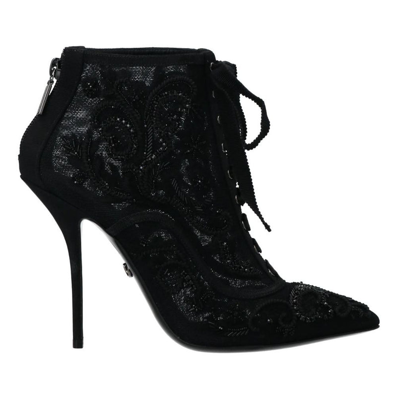 Black Polyester Boot Dolce & Gabbana