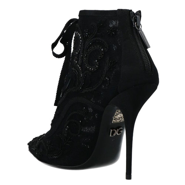 Black Polyester Boot Dolce & Gabbana