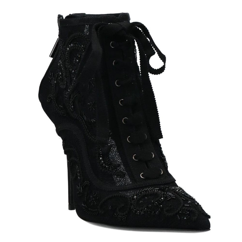 Black Polyester Boot Dolce & Gabbana