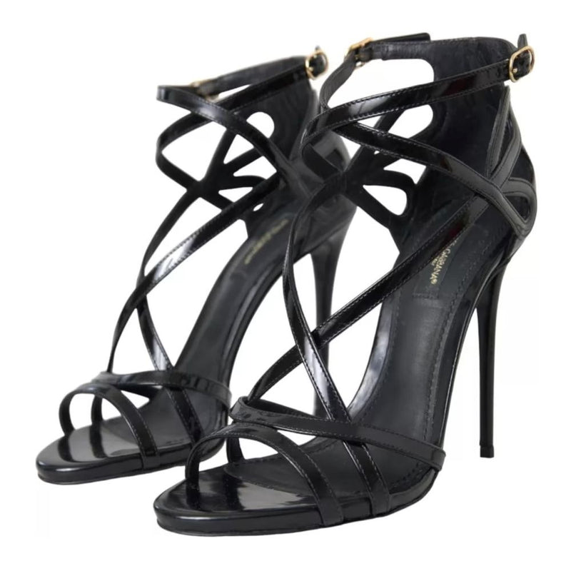 Black Leather Di Calfskin Sandal Dolce & Gabbana