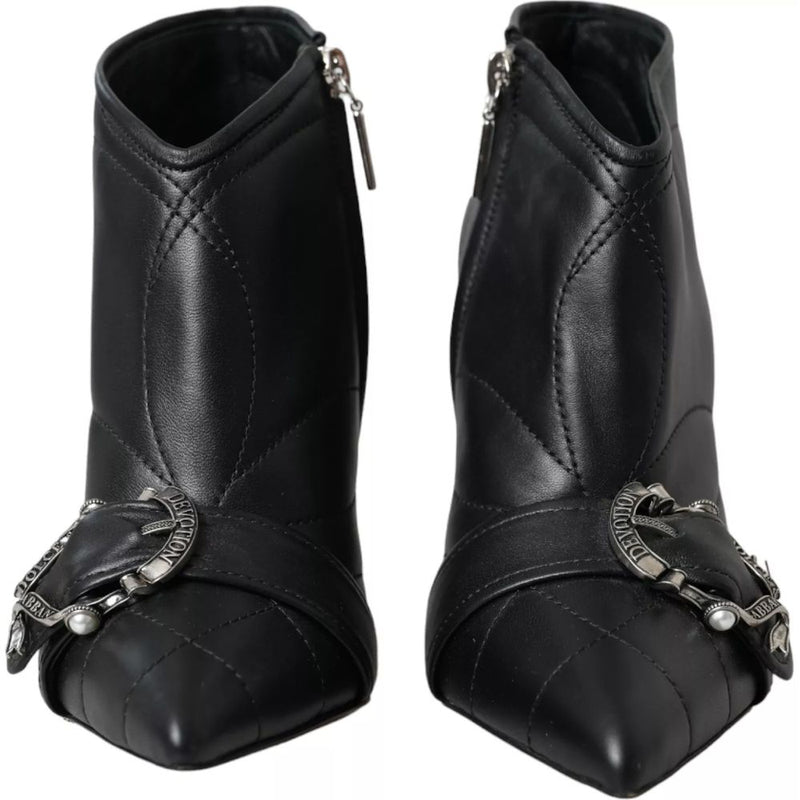 Black Leather Di Lambskin Boot Dolce & Gabbana