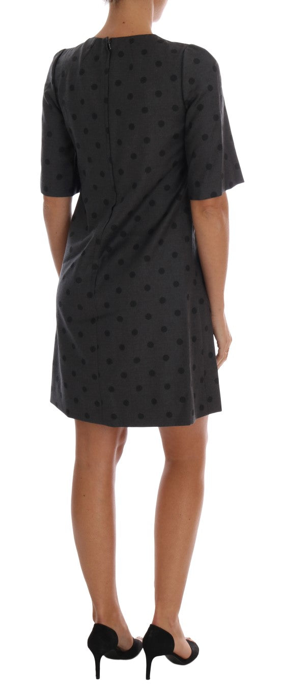 Chic Polka Dotted Wool Dress Dolce & Gabbana