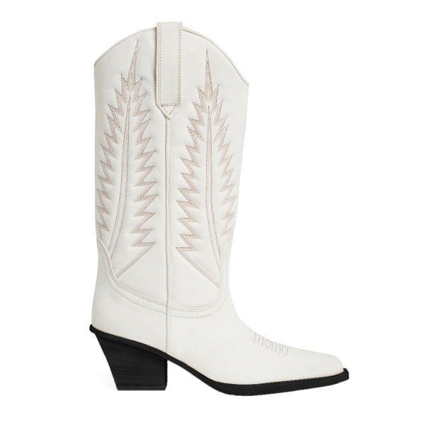 White Leather Boot Paris Texas