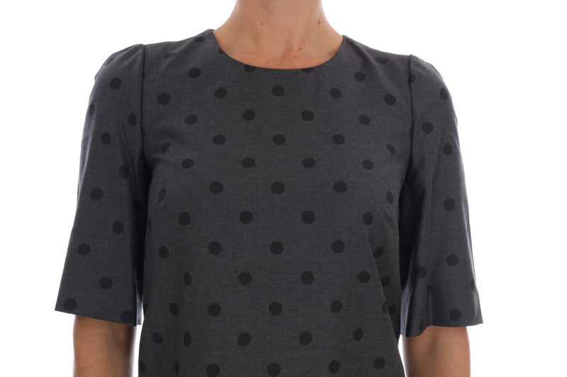 Chic Polka Dotted Wool Dress Dolce & Gabbana