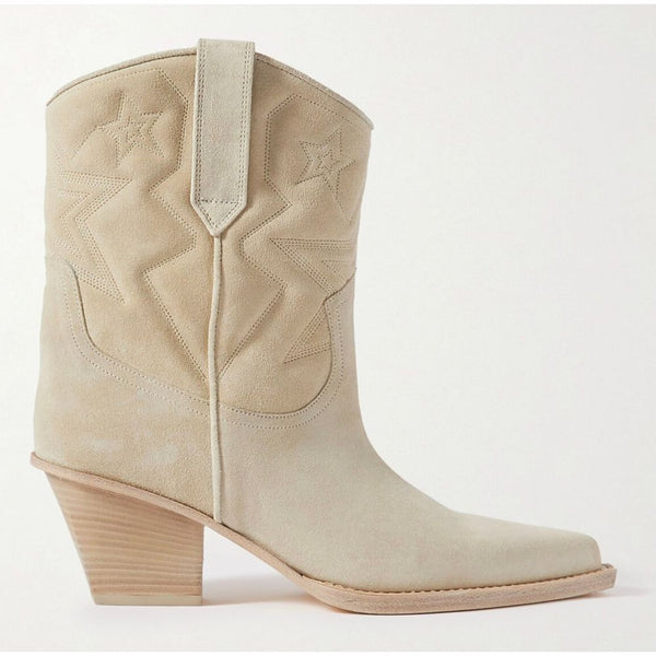 Beige Leather Boot Paris Texas