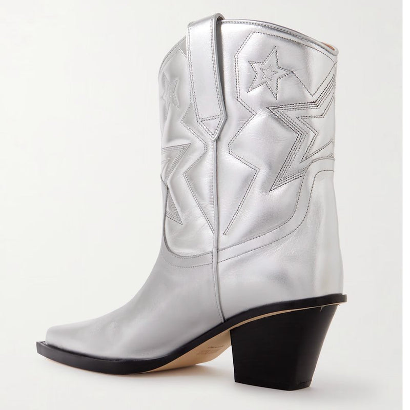 Gray Leather Boot Paris Texas