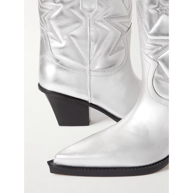 Gray Leather Boot Paris Texas