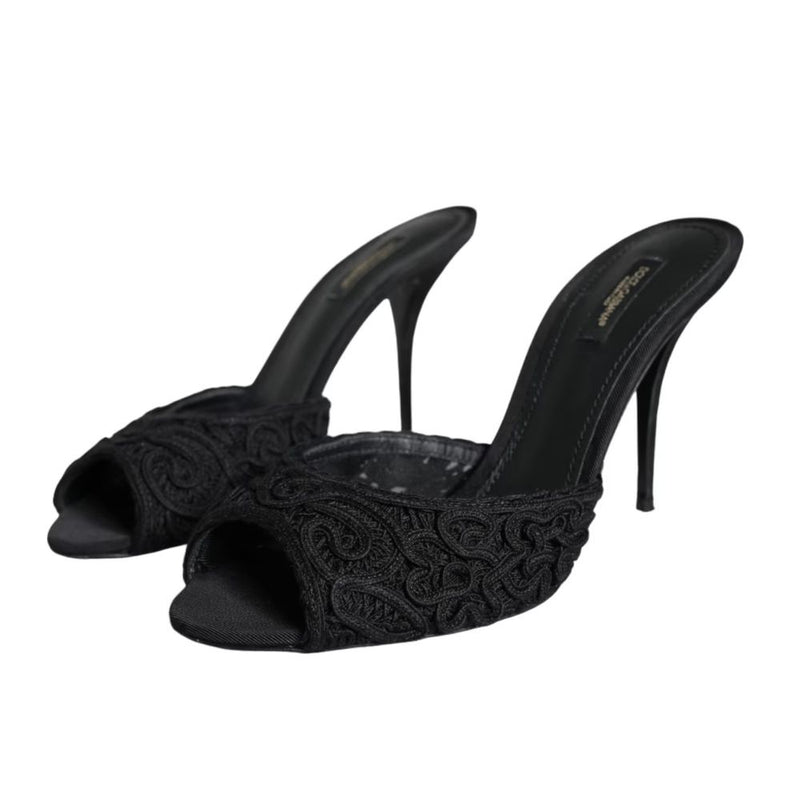 Black Cotton Sandal Dolce & Gabbana