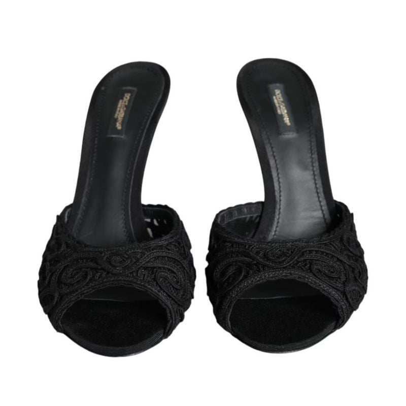 Black Cotton Sandal Dolce & Gabbana