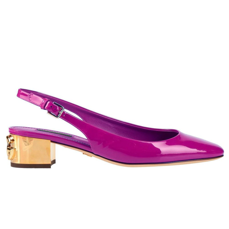 Purple Leather Di Calfskin Pump Dolce & Gabbana