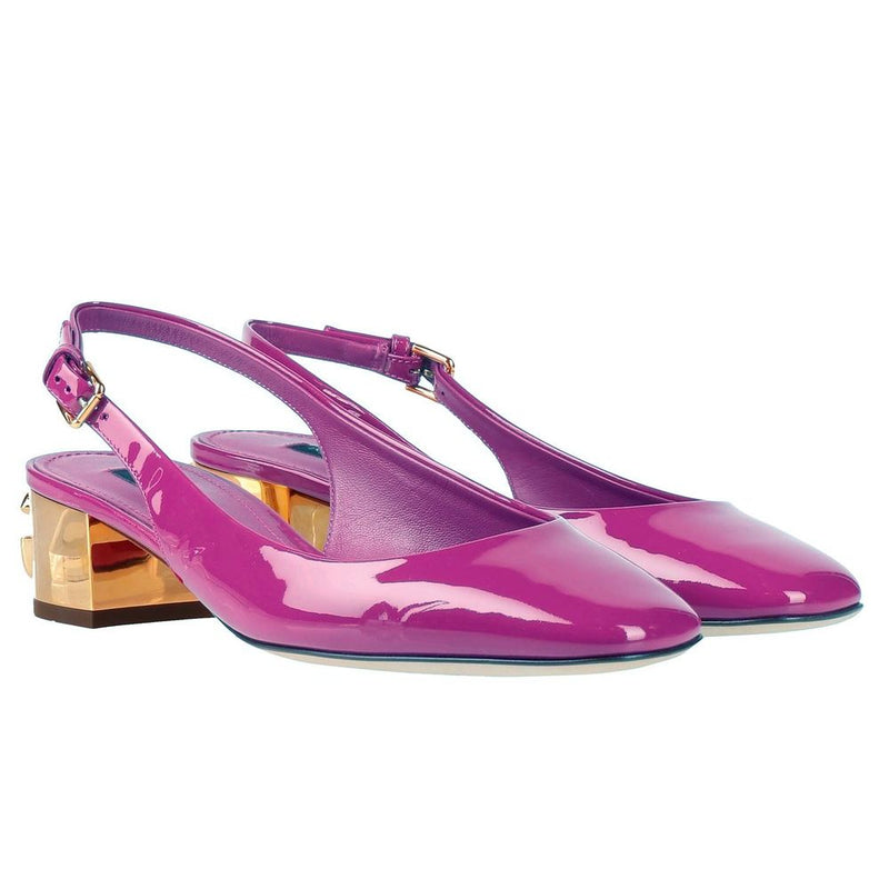 Purple Leather Di Calfskin Pump Dolce & Gabbana