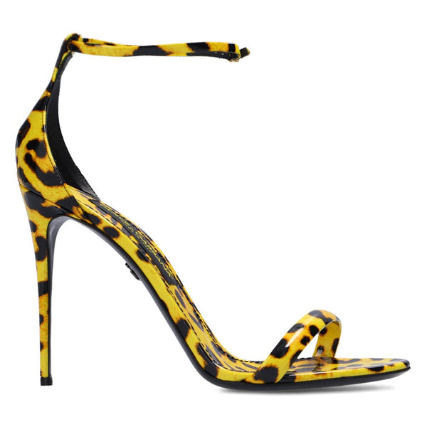 Yellow Leather Di Calfskin Sandal Dolce & Gabbana