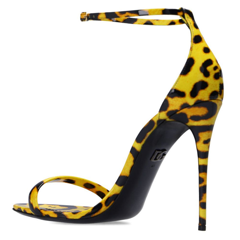 Yellow Leather Di Calfskin Sandal Dolce & Gabbana