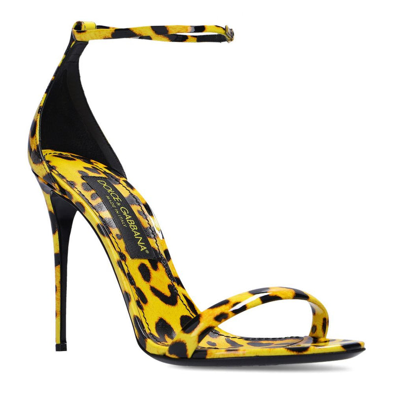 Yellow Leather Di Calfskin Sandal Dolce & Gabbana